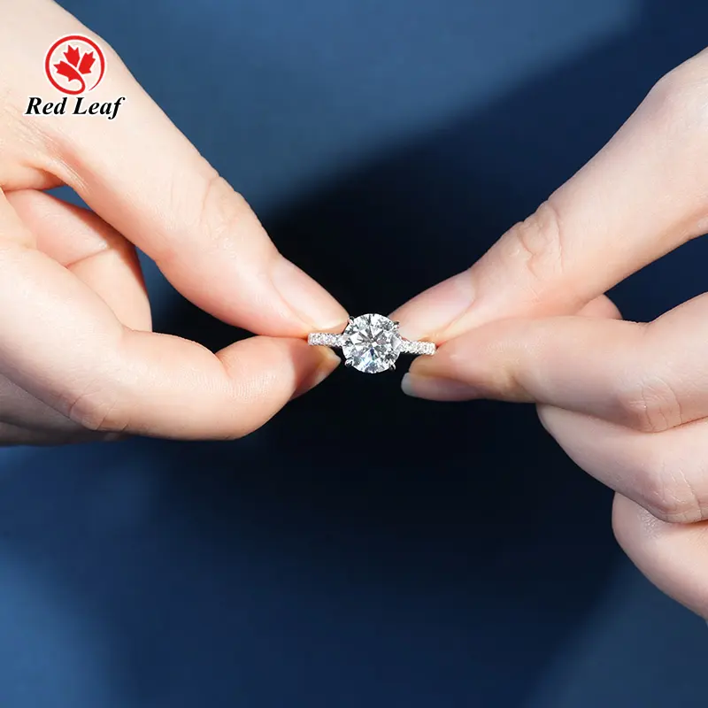 2 Carat Lab Grown Engagement Ring 2.5CT Wholesale - Redleaf 3