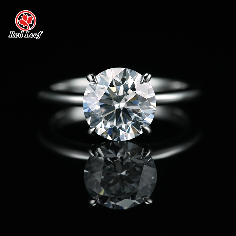 Redleaf 1CT 2CT 3CT Round Cut 14k White Gol Lab Diamond Diamon 1