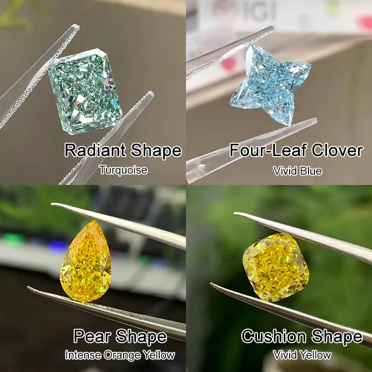 Lab Made Diamonds Pear Color Lab Grown Diamond Wholesale - Redleaf 3