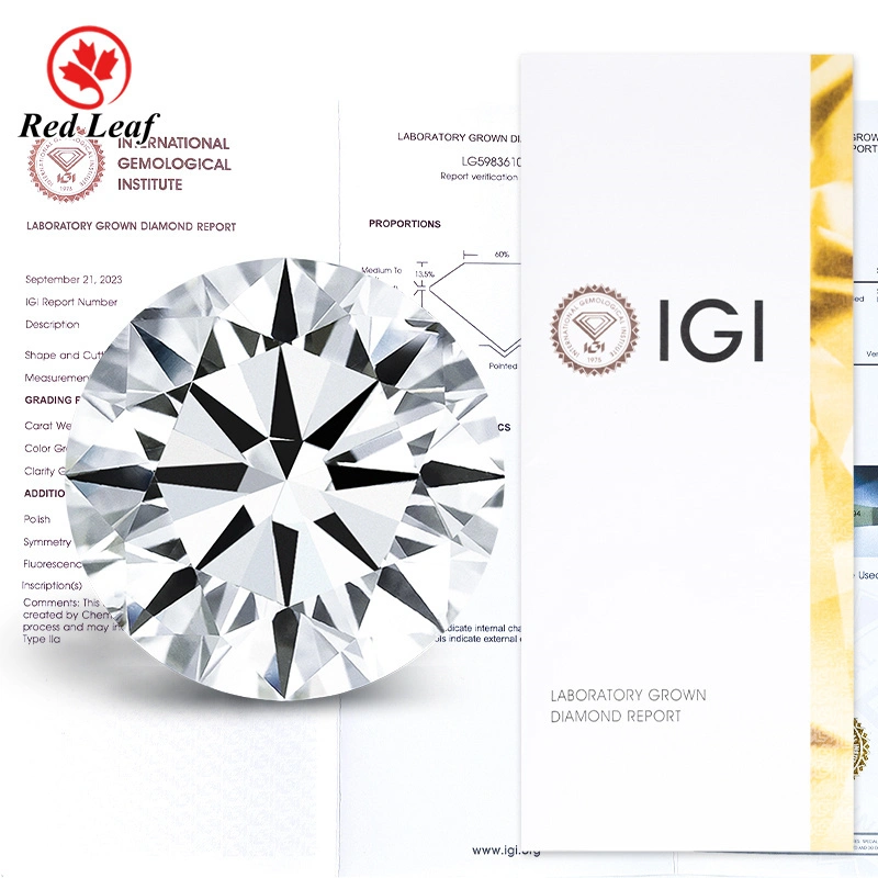 Redleaf redondo Round Brilliant Cut 9.09ct F SI1 Laboratorio Certificado de diamante IGI CVD CVD Fabricantes de diamantes cultivados 1