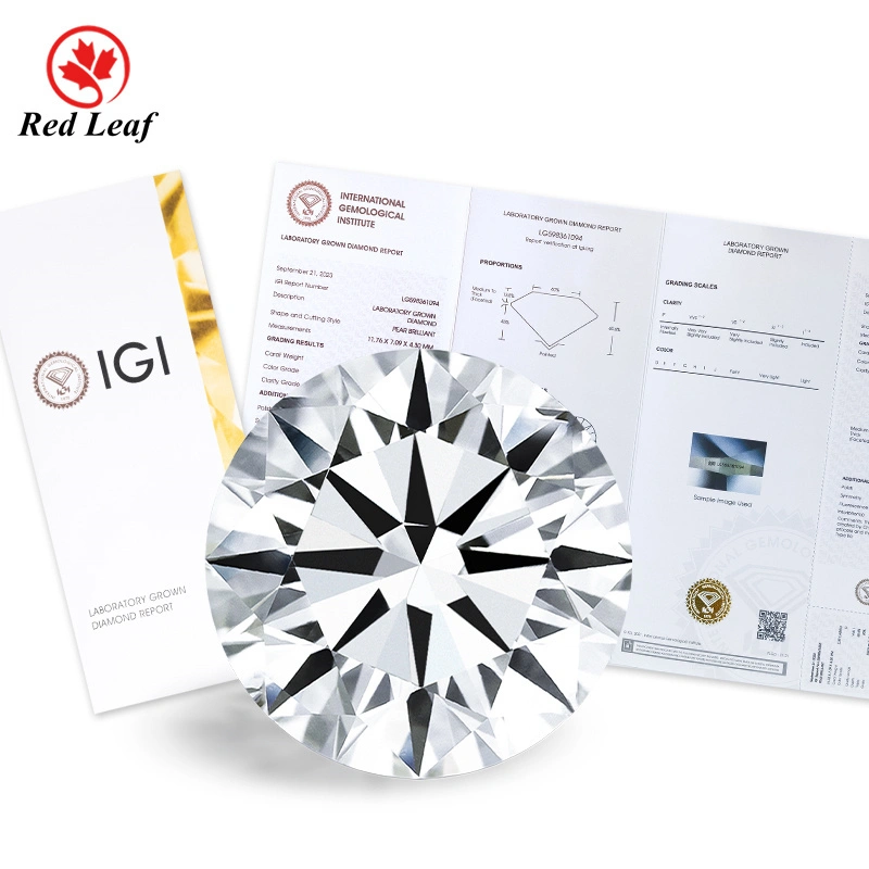 Round Cut Lab Grown Diamond 3.05CT F VVS2 CVD Diamond IGI GIA Certificat Lab Diamond Companies-Redleaf 1