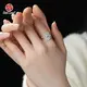 Lab Grown Gemstone Engagement Rings Round - - Redleaf 7