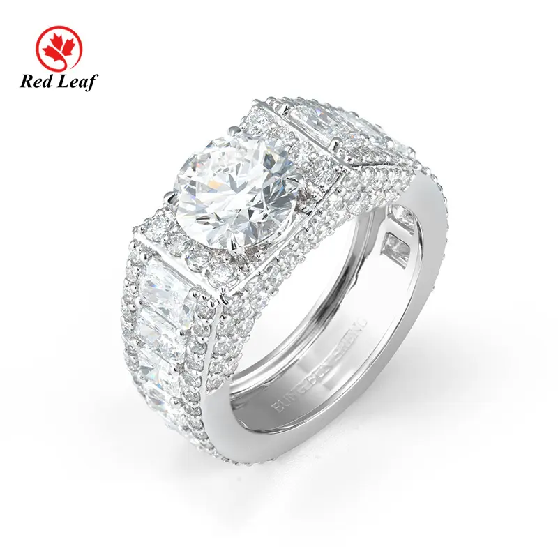 Lab Grown Pear Shaped Diamond Ring 3.5CT by Redleaf 6
