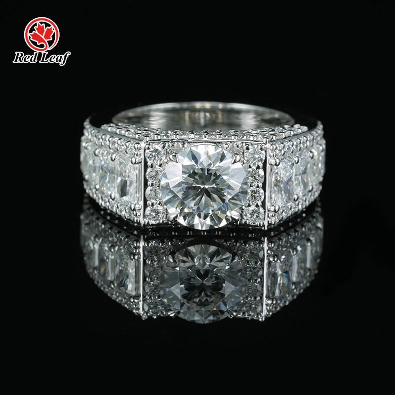 Redleaf 18K White Gold Lab Grown Diamond Rings 2.05CT Round D VVS1 Lab Grown Diamond Jewelry Manufacturers 1