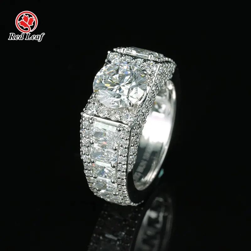 Lab Grown Pear Shaped Diamond Ring 3.5CT by Redleaf 8