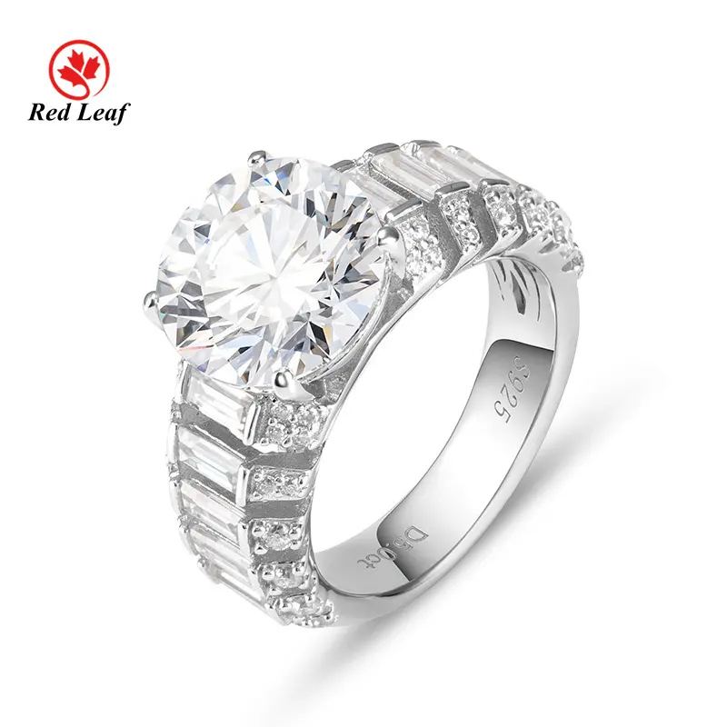 Lab Created Emerald Cut Diamond Ring VS1 - - Redleaf 8