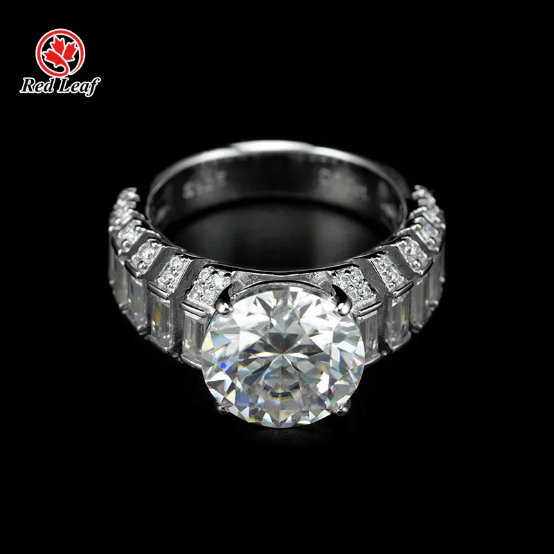 Lab Created Emerald Cut Diamond Ring VS1 - - Redleaf 7
