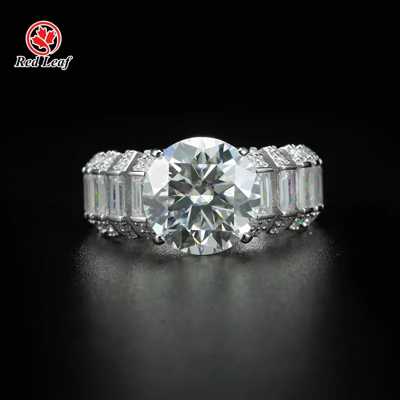 Lab Created Emerald Cut Diamond Ring VS1 - - Redleaf 2