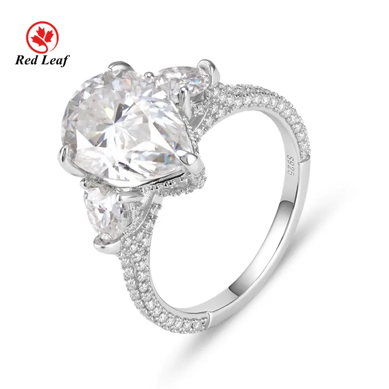 Lab Created Emerald Cut Diamond Ring VS1 - - Redleaf-1 8