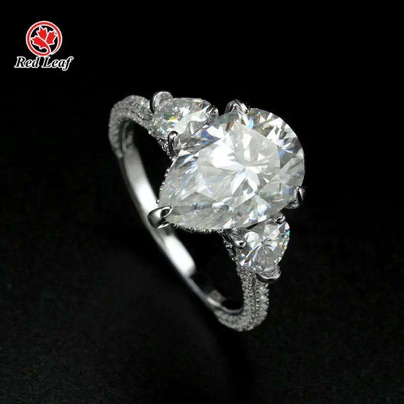 Lab Created Emerald Cut Diamond Ring VS1 - - Redleaf-1 6