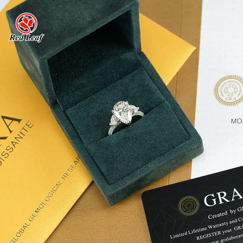 Lab Created Emerald Cut Diamond Ring VS1 - - Redleaf-1 4