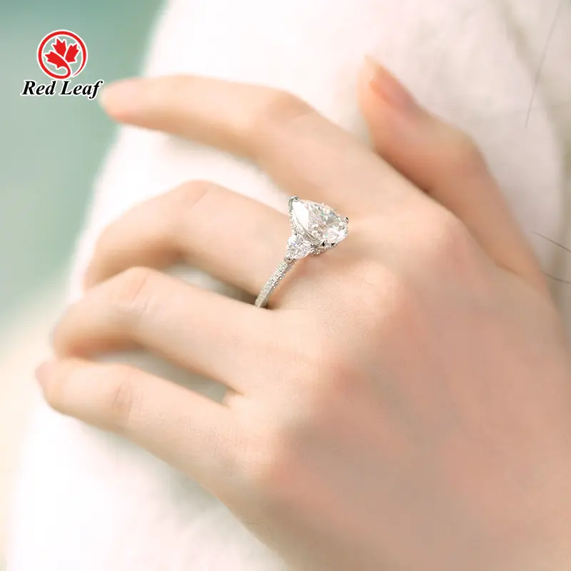 Lab Created Emerald Cut Diamond Ring VS1 - - Redleaf-1 9