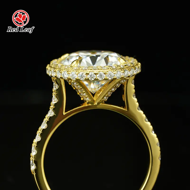 Lab Grown Oval Engagement Rings Round Lab Grown Diamond Ring Wholesale - Redleaf 7