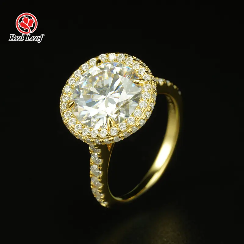 Lab Grown Oval Engagement Rings Round Lab Grown Diamond Ring Wholesale - Redleaf 6