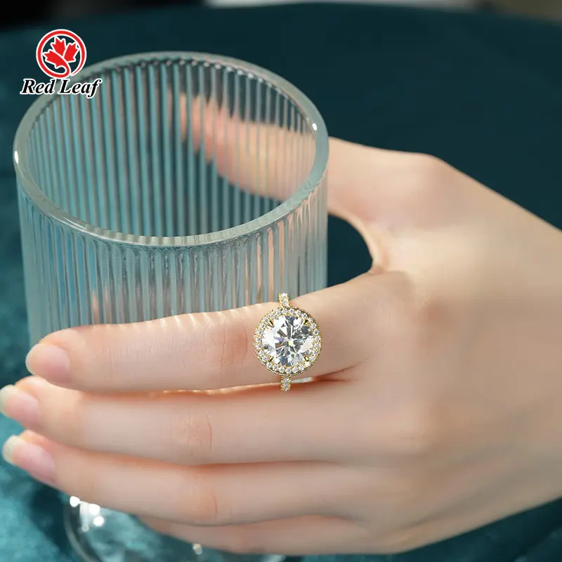 Lab Grown Oval Engagement Rings Round Lab Grown Diamond Ring Wholesale - Redleaf 5