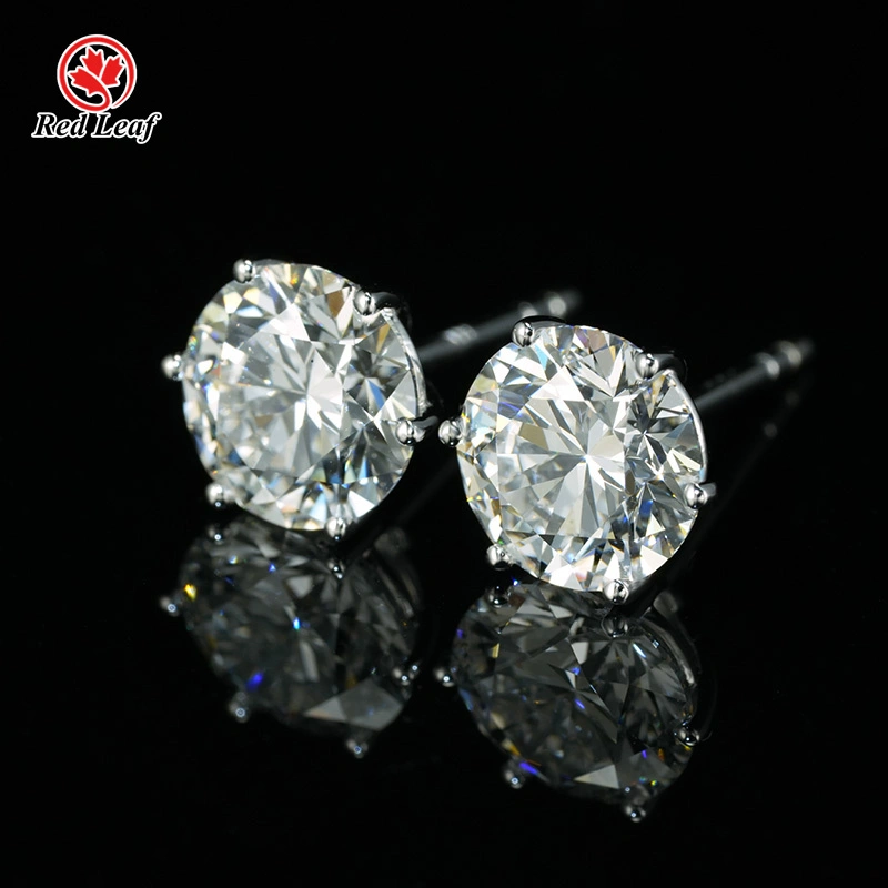 Redleaf 1.50CT D VS1 Round Cut 14K White Gold Lab Diamond Stud Earrings Custom Lab Grown Diamond Jewelry 1
