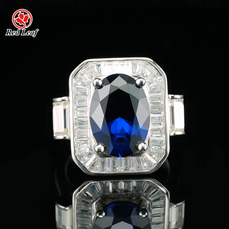 Lab Created Emerald Cut Diamond Ring Gemstone Jewelry Wholesale - Redleaf 2