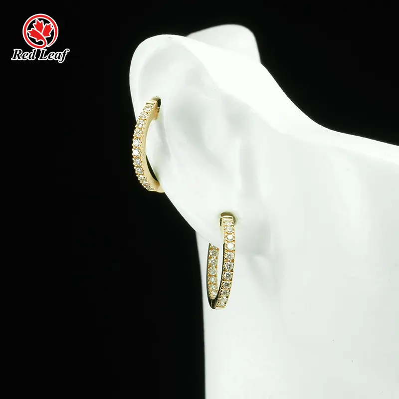 Lab Grown Diamond Drop Earrings Jewelry Wholesale - Redleaf 3