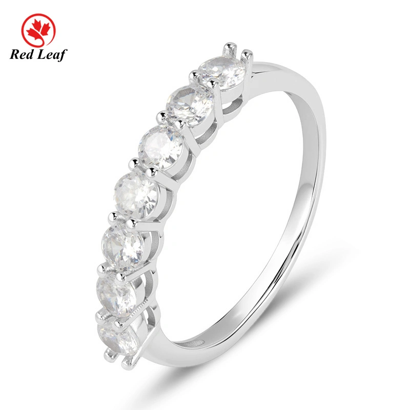 Redleaf 925 Silver Round D VVS1 Moissanite Ring with GRA Certificate Custom Lab Made Jewelry 1