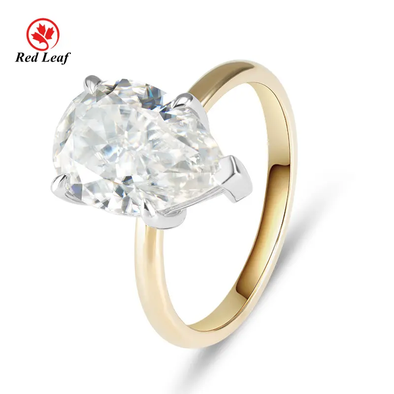 Lab Grown Gemstone Rings Long Cushion Pear Gemstone Ring Wholesale - Redleaf 5
