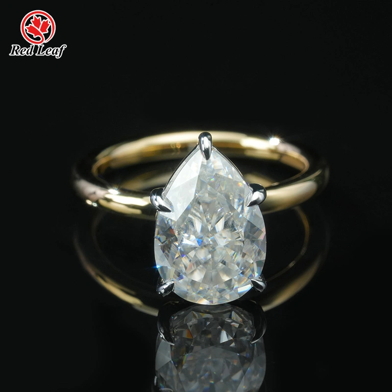 Anneau Moisanite en or jaune 18K 1