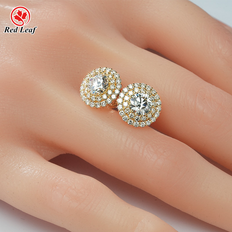 Redleaf 18K Gelbgold 1CT D VVS1 ROUND CUT LAB ZURUG DIAONMENTEN 5