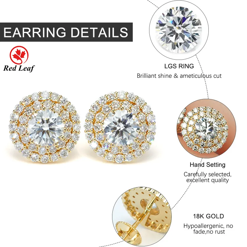Lab Created Diamond Drop Earrings by Redleaf 8