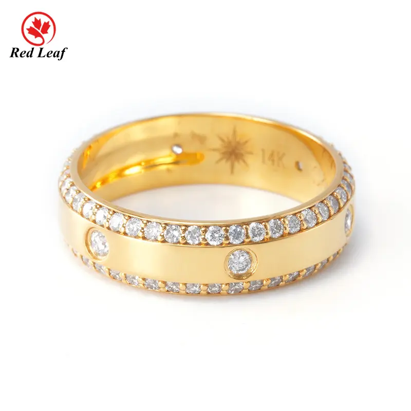 Custom Lab Created Diamond Rings PT950 Lab Grown Diamond Jewelry Wholesale - Redleaf 4