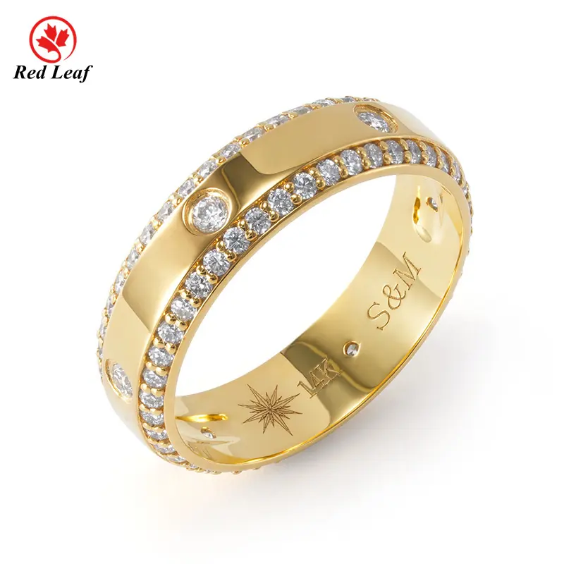 Custom Lab Created Diamond Rings PT950 Lab Grown Diamond Jewelry Wholesale - Redleaf 6