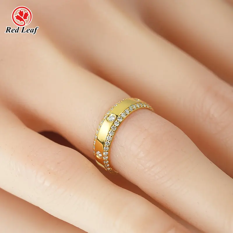 Custom Lab Created Diamond Rings PT950 Lab Grown Diamond Jewelry Wholesale - Redleaf 7