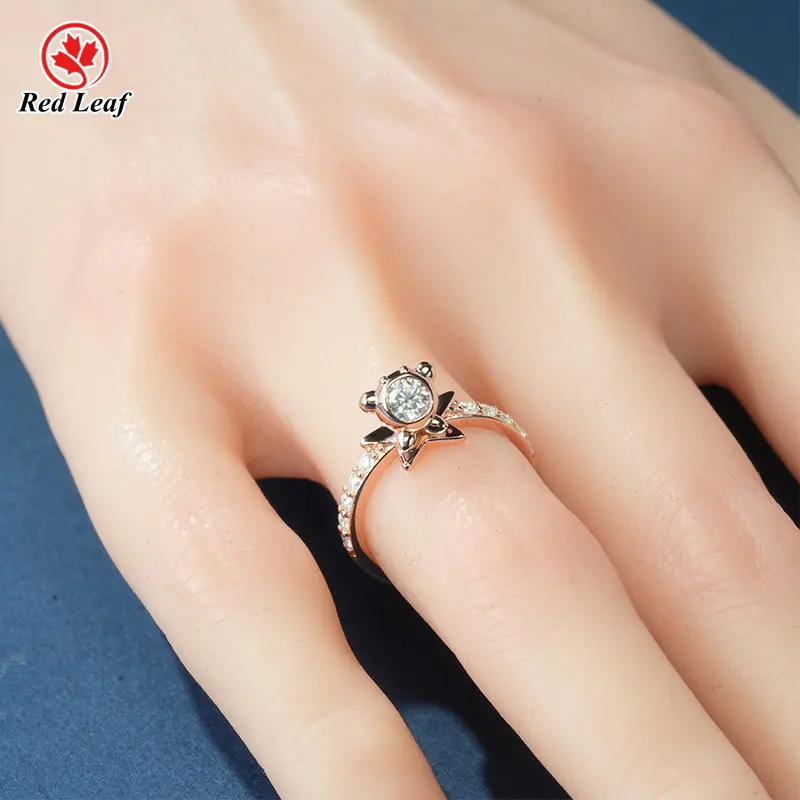 2 Carat Lab Grown Diamond Ring Round Lab Grown Diamond Ring Wholesale - Redleaf 3