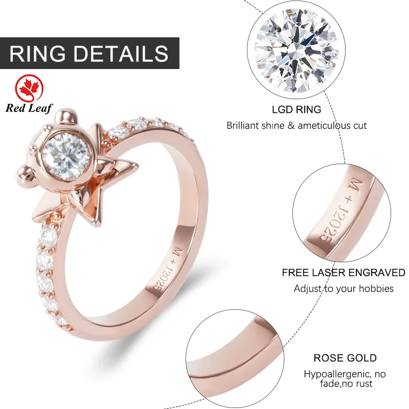 2 Carat Lab Grown Diamond Ring Round Lab Grown Diamond Ring Wholesale - Redleaf 8