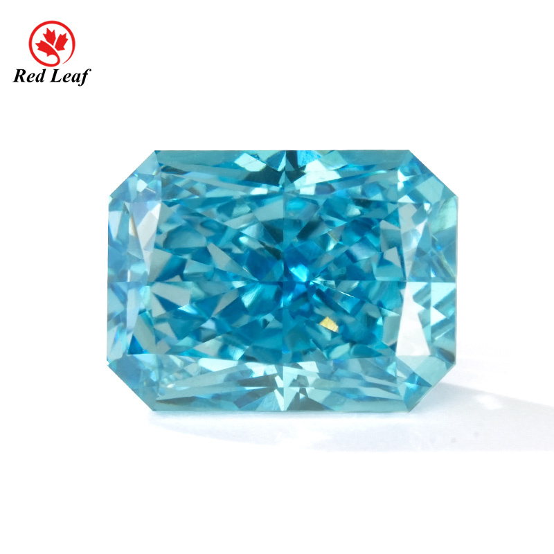 Redleaf Fancy Intense Blue Lab Grown Diamond 2.16CT Radiant Cut