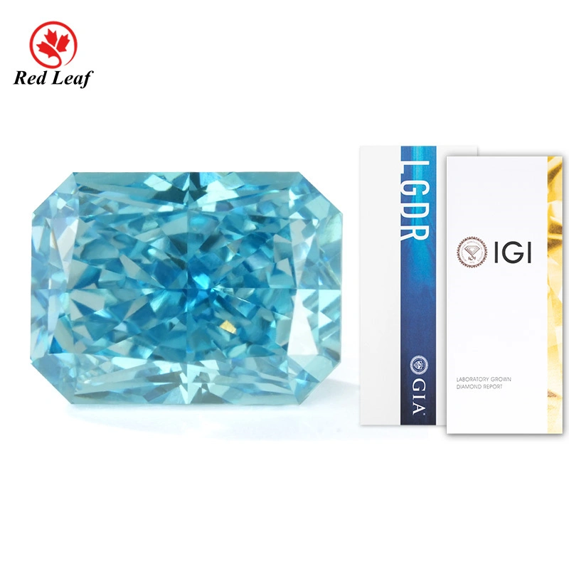 Redleaf Fancy Hight Blue Lab Pray Diamond 2.16Ct Radiant Cut VVS2 CVD Lab Colluers Manmond 1