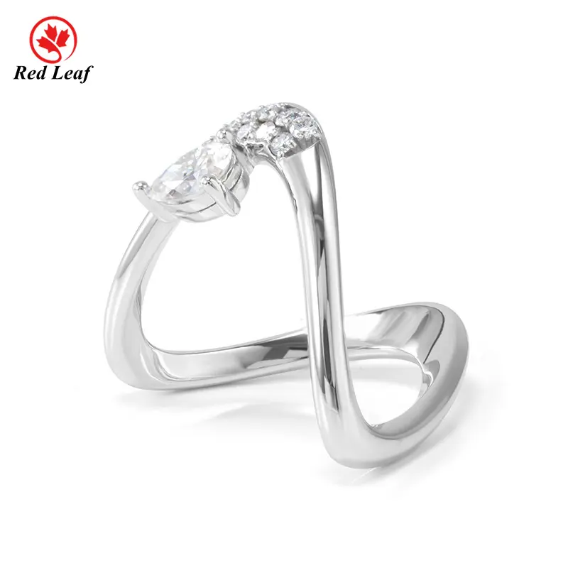 Lab Grown Gemstone Engagement Rings 3.5CT by Redleaf 4