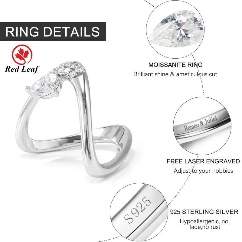 Lab Grown Gemstone Engagement Rings 3.5CT by Redleaf 6