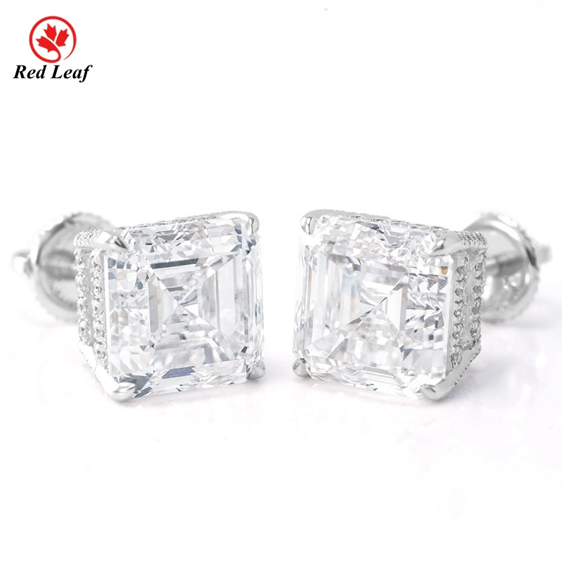 Pendientes de diamantes cultivados en Redleaf Lab de 14k Pendientes de oro blanco Pendientes Laboratorio creado Diamond Jewelry al por mayor 1