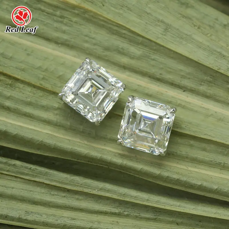 Lab Created Diamond Solitaire Earrings VVS1 - - Redleaf 8