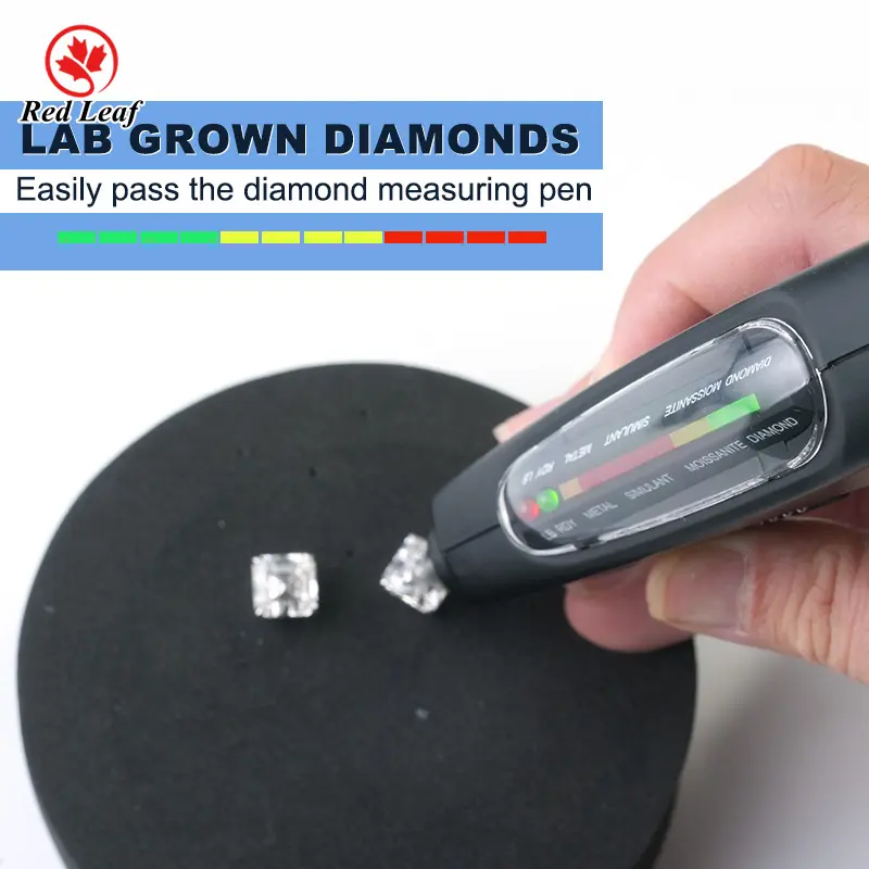 Lab Created Diamond Solitaire Earrings VVS1 - - Redleaf 7