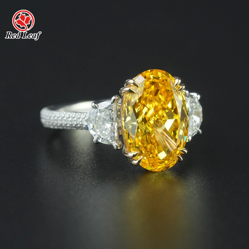 5.47CT 14K MOR BLANC OVINE CUT JAUNE LAB LAB ANNEUR DE DIAMAND GRAMNE LAGE LAB MAIS 1