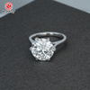 IGI zertifiziert 5.22CT D VVS2 ROUND LAB ZURÜCK DIMAMOND RING FÜR 4 Klauen PT950 Engagement Ehering Custom Labor Diamond Ring-Rotblatt 6