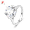 IGI zertifiziert 5.22CT D VVS2 ROUND LAB ZURÜCK DIMAMOND RING FÜR 4 Klauen PT950 Engagement Ehering Custom Labor Diamond Ring-Rotblatt 8