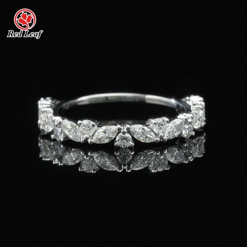 Redleaf 10K White Gold D VVS1 Fancy Cut HPHT CVD Lab Grown Rings Rings Mad 1