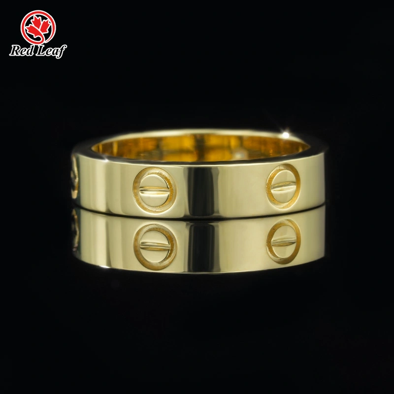 Redleaf 1CT D VVS1 Round Cut Lab Grown Rings 18k Yellow Gold Custom Lab Diamond Engagement Rings 1