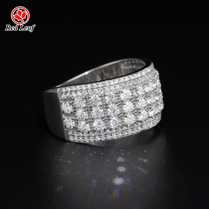 Redleaf 18K Gold Gold Round Cut D VVS Moissanite خاتم الخطوبة GRA شهادة مختبر مخصص مصنوعة المجوهرات 2