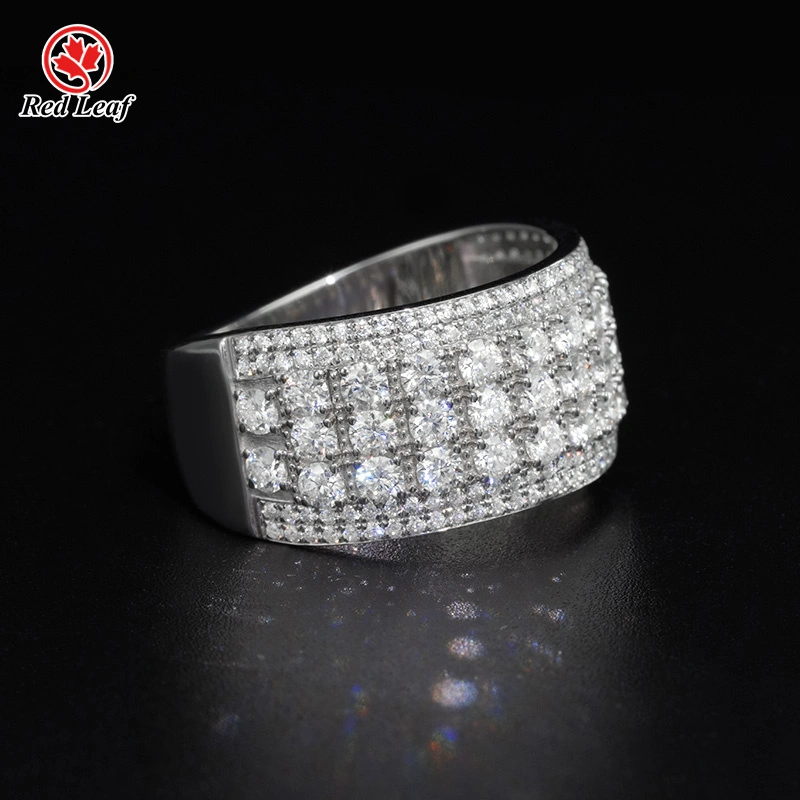 Redleaf 18K Gold Gold Round Cut D VVS Moissanite خاتم الخطوبة GRA شهادة مختبر مخصص مصنوعة المجوهرات 1