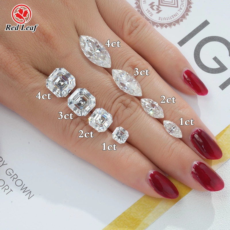 Redleaf Marquise Cut IGI certifié 1CT 2CT 3CT 4CT D VVS1 LAB LAB GRIND Diamond Asscher Cut Wholesale Lab Lab Diamonds 1