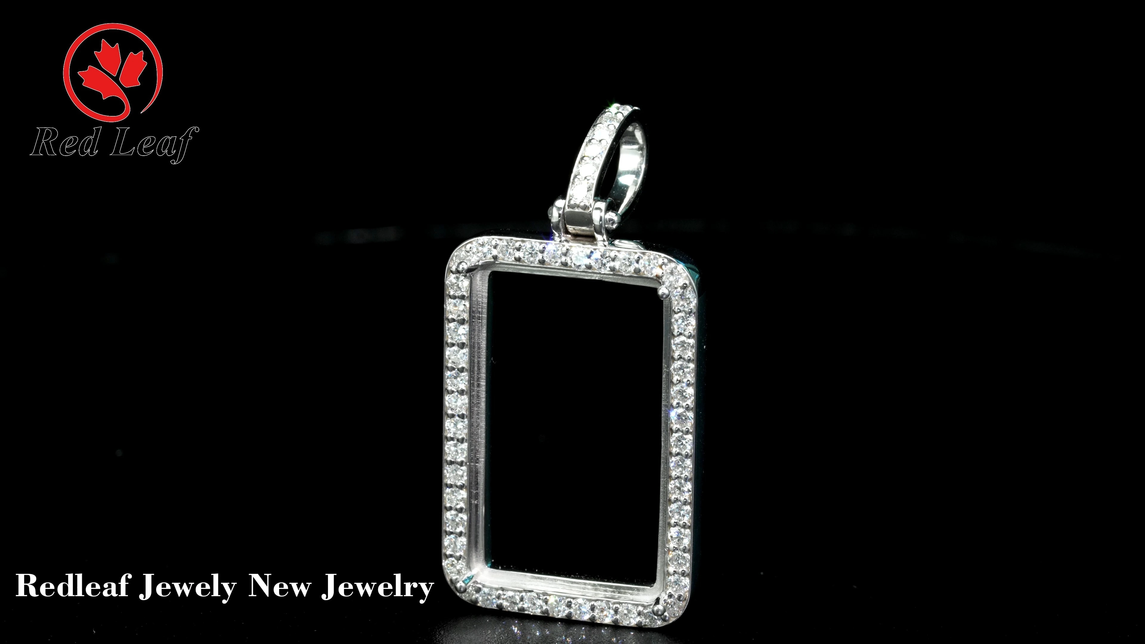 Redleaf IGI Certified Custom Pendant 18K White Gold Lab Grown Diamond Jewelry Manufacturers 1