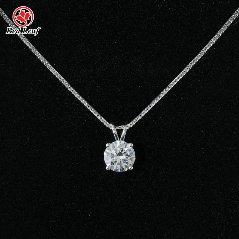 Redleaf 2CT D VVS1 IGI Certificado de 18K Gold de oro blanco Reduck Lab Collar de diamantes Grown Lab Fabricantes de joyas de diamantes cultivados 1