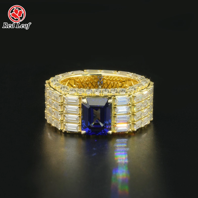 Redleaf 18K Yellow Gold 2CT D VVS1 Emerald Cut Lab Grown Diamond Ring IGI Certified Wholesale Lab Diamond Jewelry 1